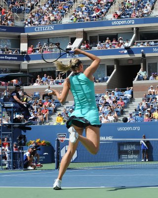 Maria Sharapova Flashing Her Panties At The US Open At Flushing Meadows In NYC