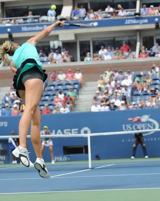 Maria Sharapova Flashing Her Panties At The US Open At Flushing Meadows In NYC