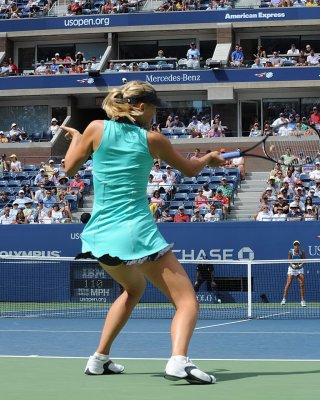 Maria Sharapova Flashing Her Panties At The US Open At Flushing Meadows In NYC