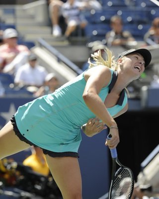 Maria Sharapova Flashing Her Panties At The US Open At Flushing Meadows In NYC