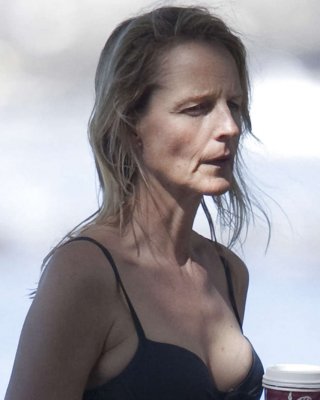 Helen Hunt Showing Her Hairy Pussy And Posing In See Thru Dress