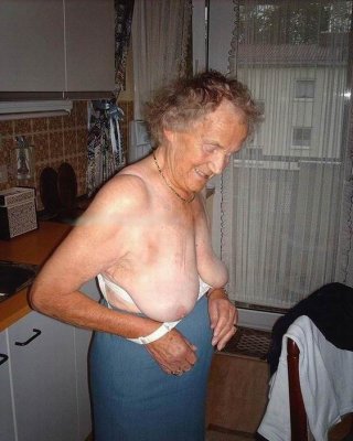 very Old Grannies Showing Wrinkled Bodies