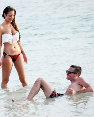 Tulisa Contostavlos showing off her perfect bikini body at the beach in Dubai #75216525