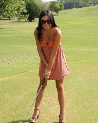 Latina Teen Girl Flashing On Golf Course