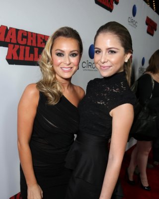 Alexa Vega Busty And Leggy Wearing Tight Black High Slit Dress At The Machete Ki