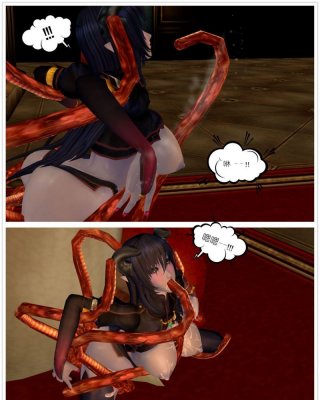 Hübsche anime 3d teen wird von einem Drachen mit Tentakel Schwanz gefickt
 #79479599
