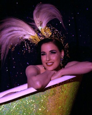 Dita Von Teese Exposing Her Nice Big Breast On Stage While Performing