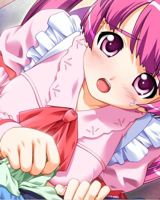 Joven sexy hentai sirvientes con tetas suaves y uniformes de color rosa
 #69707892