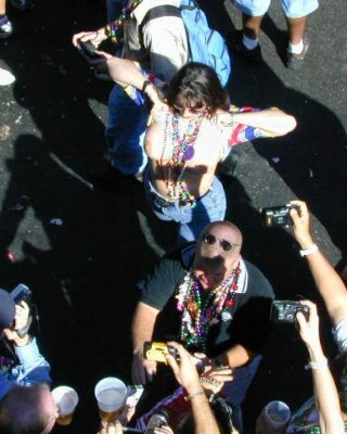 Betrunkene Küken zeigen ihre Titten und werden in Mardigras fotografiert
 #77132981