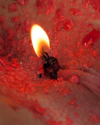 vagina Fully Filled With Hot Wax