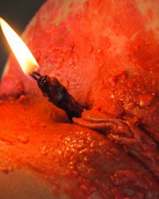 vagina Fully Filled With Hot Wax