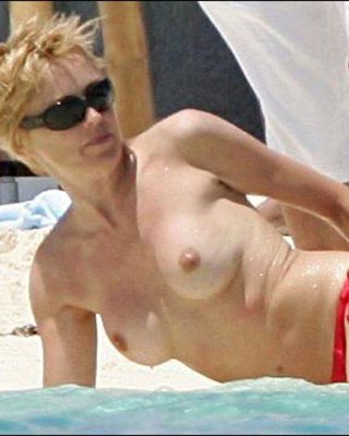 Sharon Stone Relaxing Nude In The Hot Tub