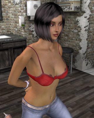 Tied Babe Gets Penetrated - In Virtual Fetish 3d Sex Game!