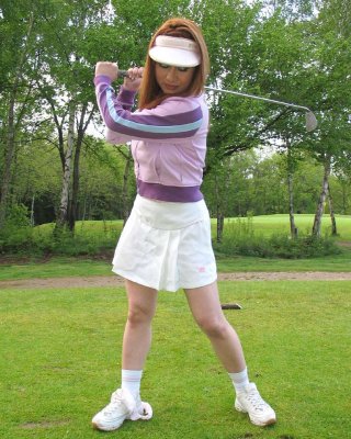 sexy latina mom plays golf with her pussy hanging out #77265835