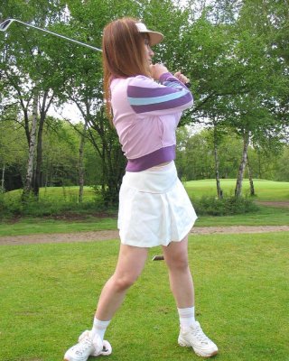 sexy latina mom plays golf with her pussy hanging out #77265840