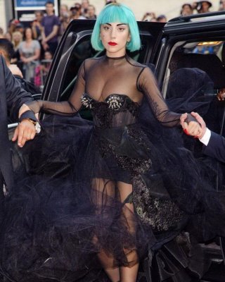 Lady Gaga nip slip at 2011 CFDA Fashion Awards in NYC #75300922