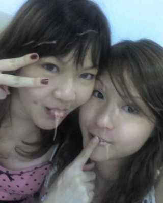 Asian Teens Cummed On