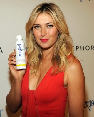 Maria Sharapova In A Sexy Red Dress Promoting Supergoop At Sephora 5th Ave In NY