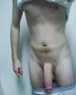 Naked Amateur Jerking His Big White Cock