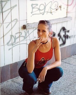 Teen Smoking At The Beach