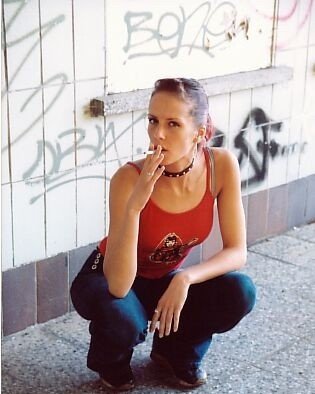 Teen Smoking At The Beach