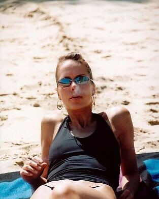 Teen Smoking At The Beach