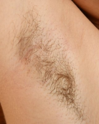 Verführerisches Babe mit pelzigen Achseln und Muff
 #78539266