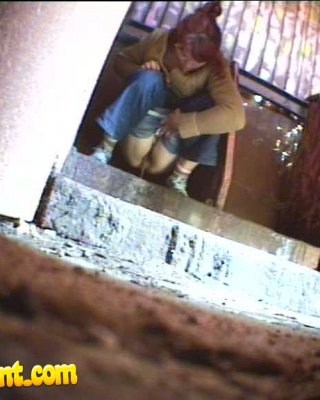 Two Sexy Girls Peeing In Front Of Perverted Voyeur