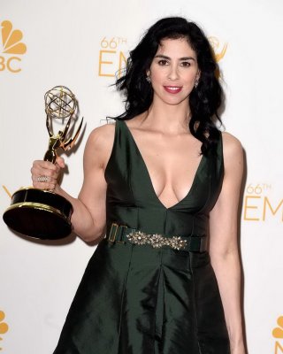 Sarah Silverman Showing Huge Cleavage At The 66th Annual Primetime Emmy Awards