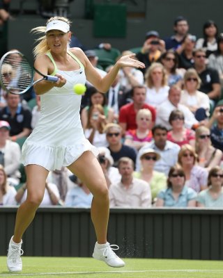 Maria Sharapova Flashing Her Panties At The Wimbledon 2012 Day One