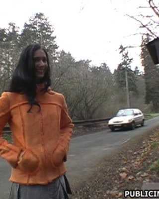 Chick Sucks Cock By Roadside And Takes His Load #70638529