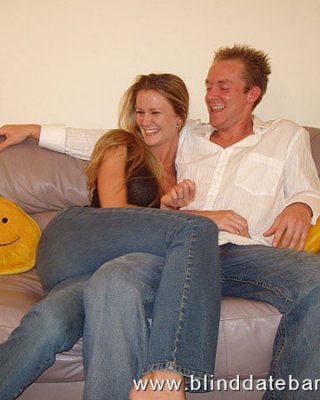 Blind date big tit blondie sucks her dates throbbing cock before banging on the  #74328933
