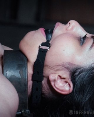 Olivia Fawn Is Strap Bound To Wooden Polie Made To Orgasm