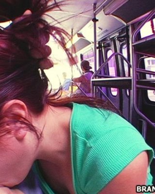 teen Brandi Belle Giving A Blowjob In The Public Bus