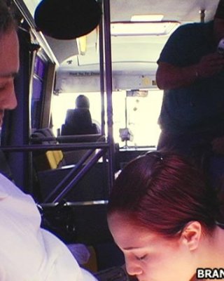 teen Brandi Belle Giving A Blowjob In The Public Bus