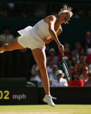 Maria Sharapova Flashing Her White Panties At The Wimbledon