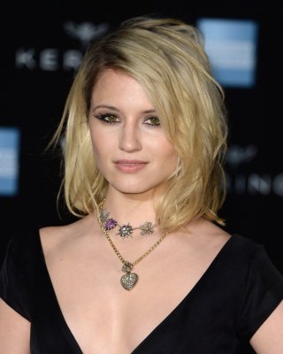 Dianna Agron Nipple Slip In A Low Cut Black Dress While Arriving At Alexander Mc