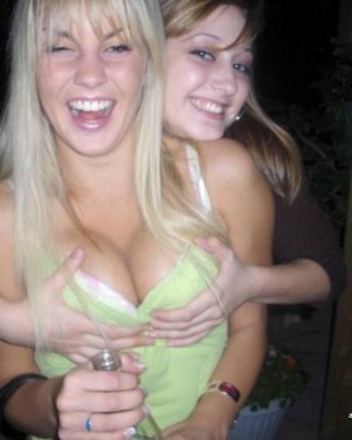 Hot naughty lesbian lovers grabbing each other's tits #68058120