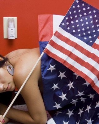 Pictures Of Raven Riley Wrapped Up In American Flags