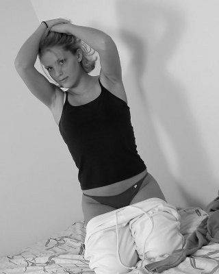 Pictures Of Teen Babe Karen Dreams Teasing In Black And White