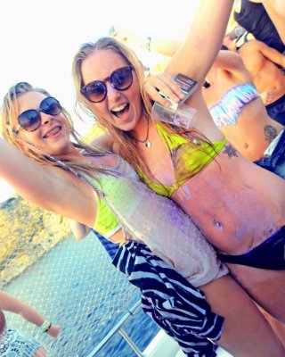 Hot College Coeds Go Wild On A Boat Party