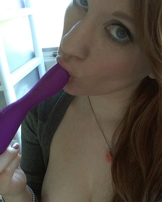 Lucy Ohara wears tight grey panties and just a sweater as she exposes her red public hair and touches her pussy #59121846