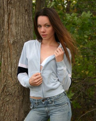 Pictures Of Teen Rae 19 Stripping To Her Underwear In The Woods