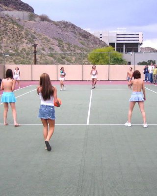 Jordan And Her Friends Get Naughty On The Tennis Court