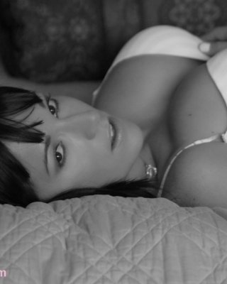 Destiny Dixon Gets Naked In Bed And Masturbates In Black And White