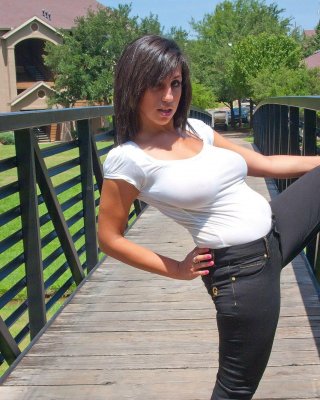 Pictures of a hot girl showing her sexy legs outside #60294628