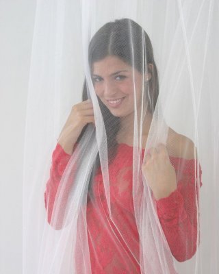 Bilder von jugendlich Mädchen shayla Modell necken in einem roten Kleid
 #59964279