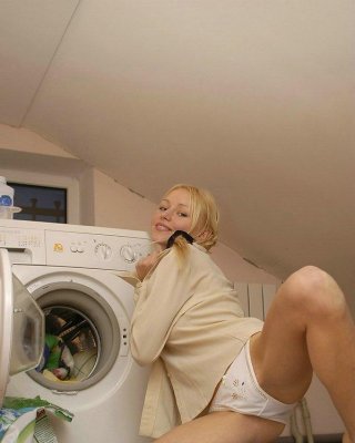 Naked Anne Washing Machine Fun Day