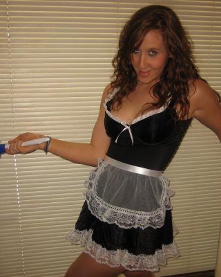 Happy Halloween From Teen Ruby As She Strips Out Of Her Slutty French Maid Costume