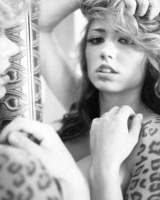 Lily Xo Seduces You In Black And White In The Mirror